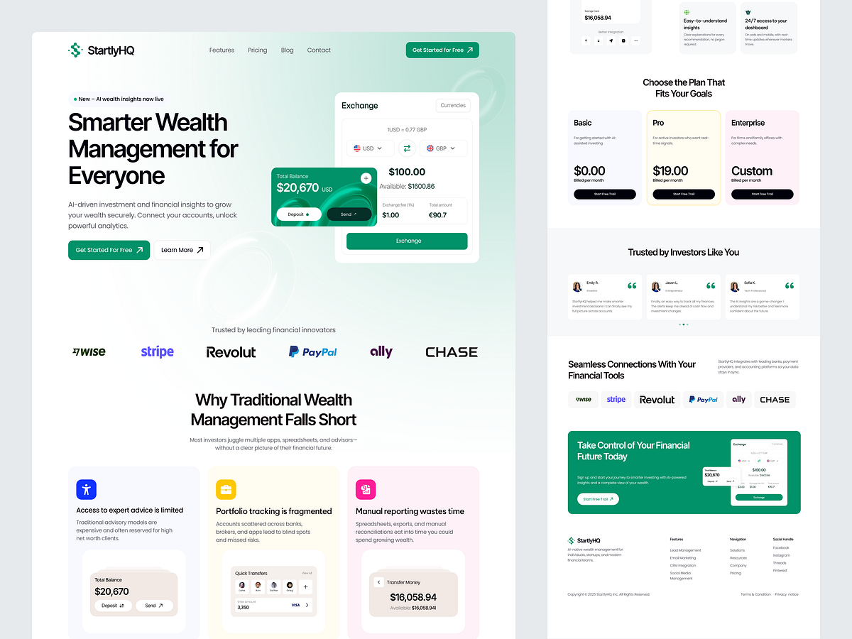 Finance Banking Website Design