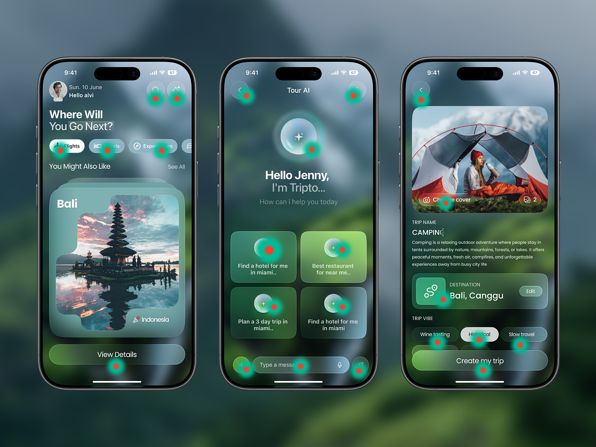 AI-Powered Travel App Design Image 0