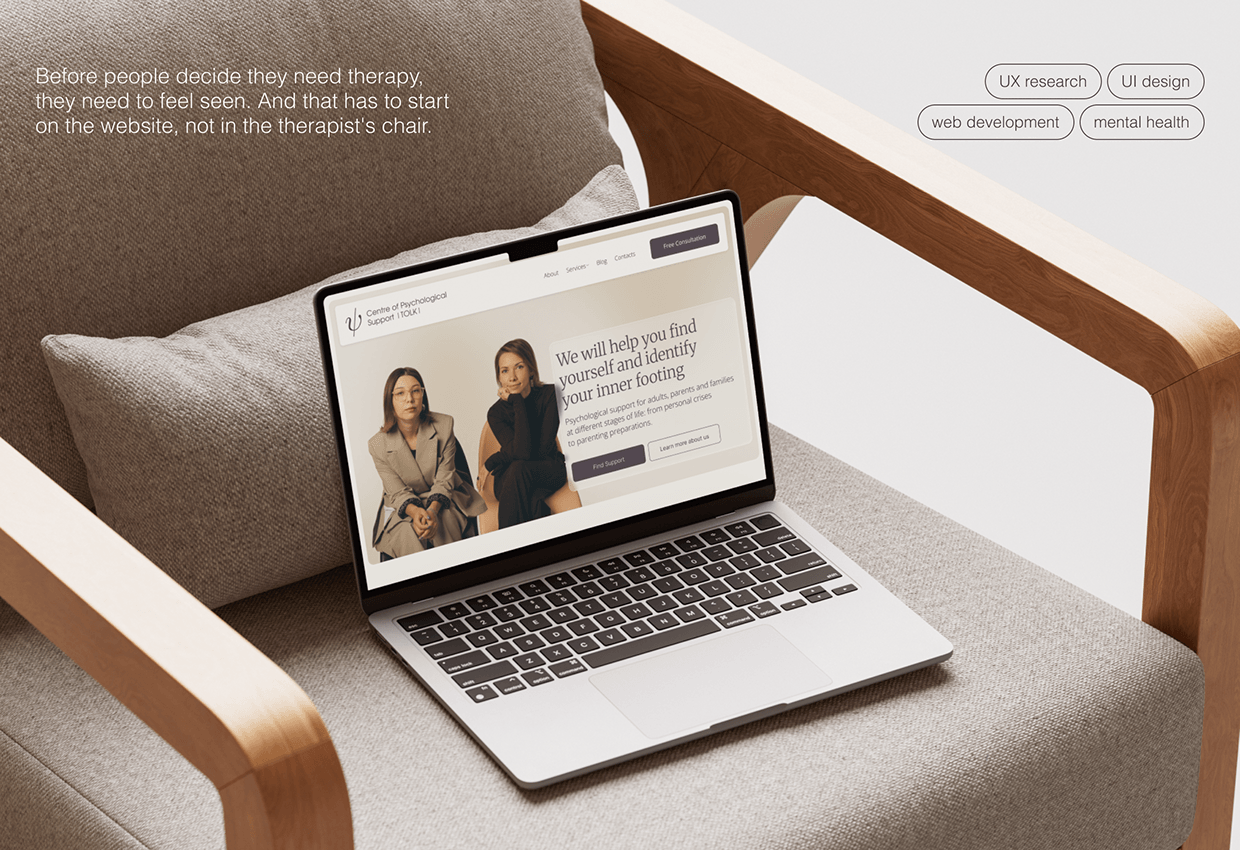 TOLK | Website for a psychological support centre