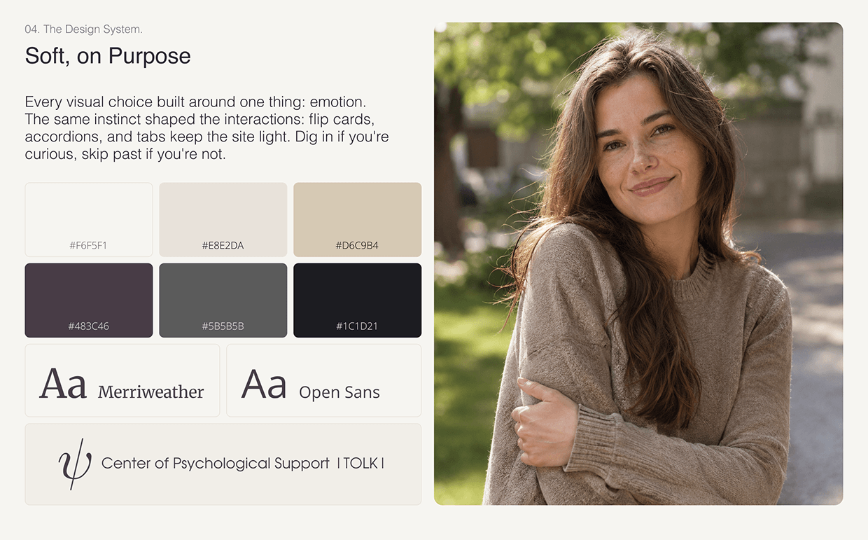 TOLK | Website for a psychological support centre Image 4
