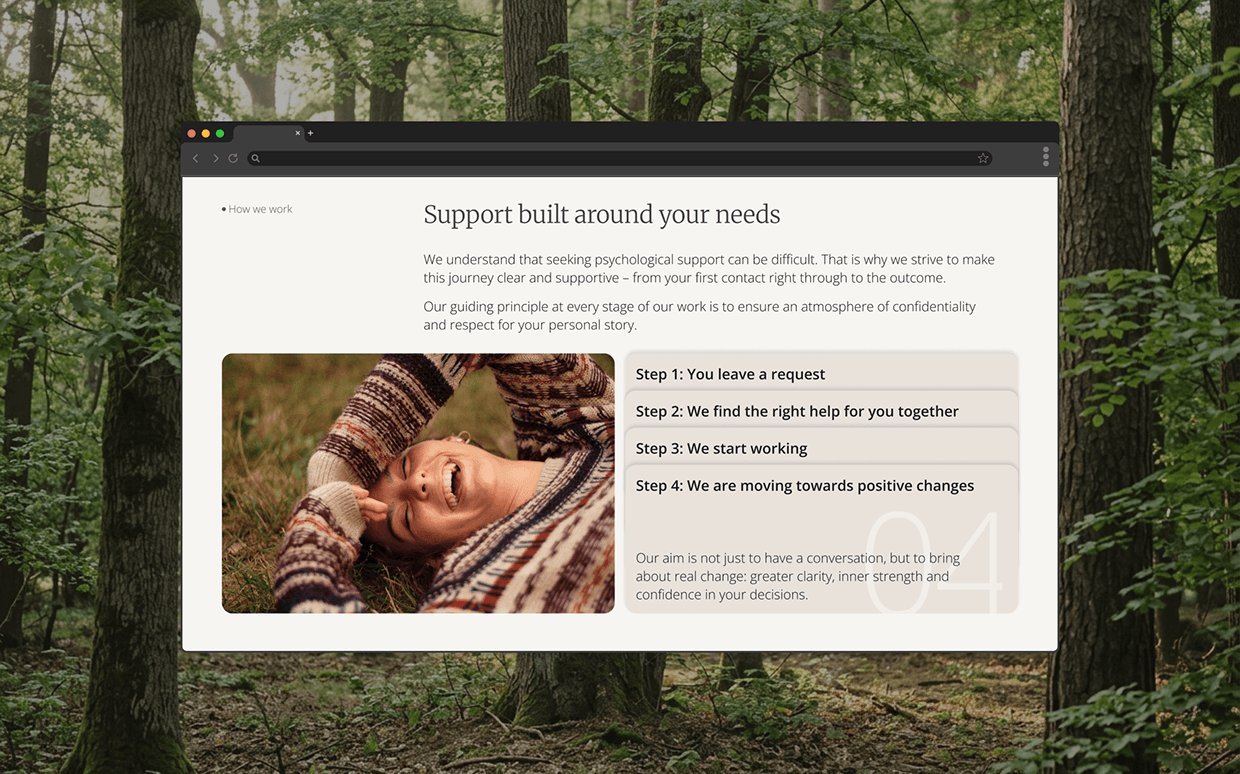 TOLK | Website for a psychological support centre Image 7