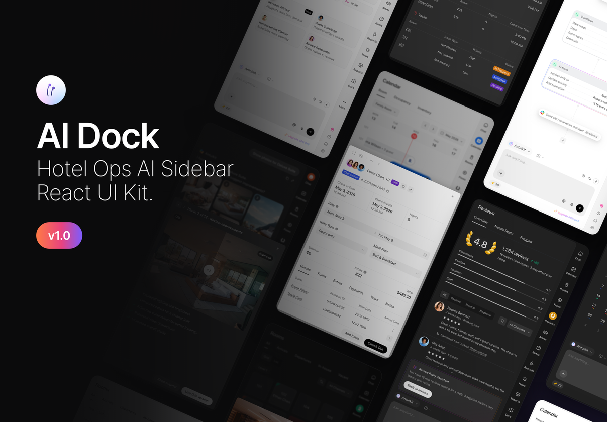 AI Dock: AI Assistant Side Panel UI Kit Image 0