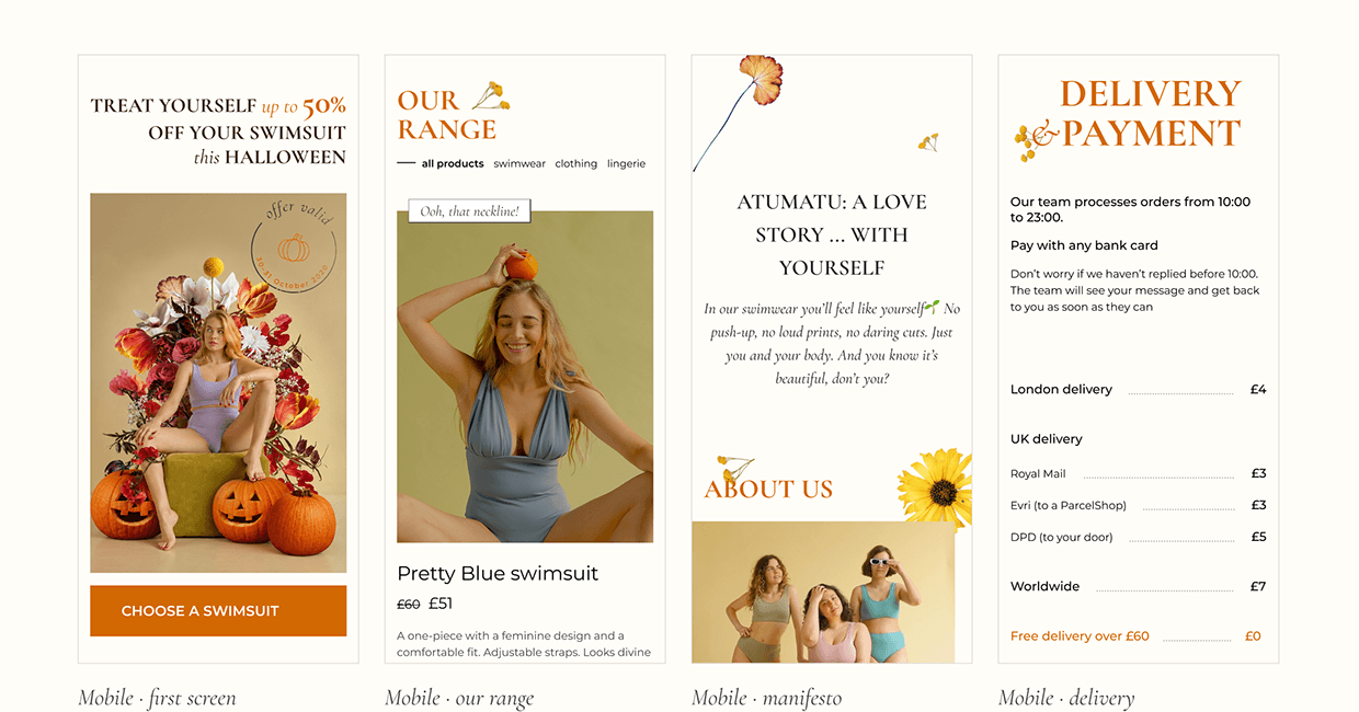 Atumatu — Landing Page for a Swimwear Brand Image 12