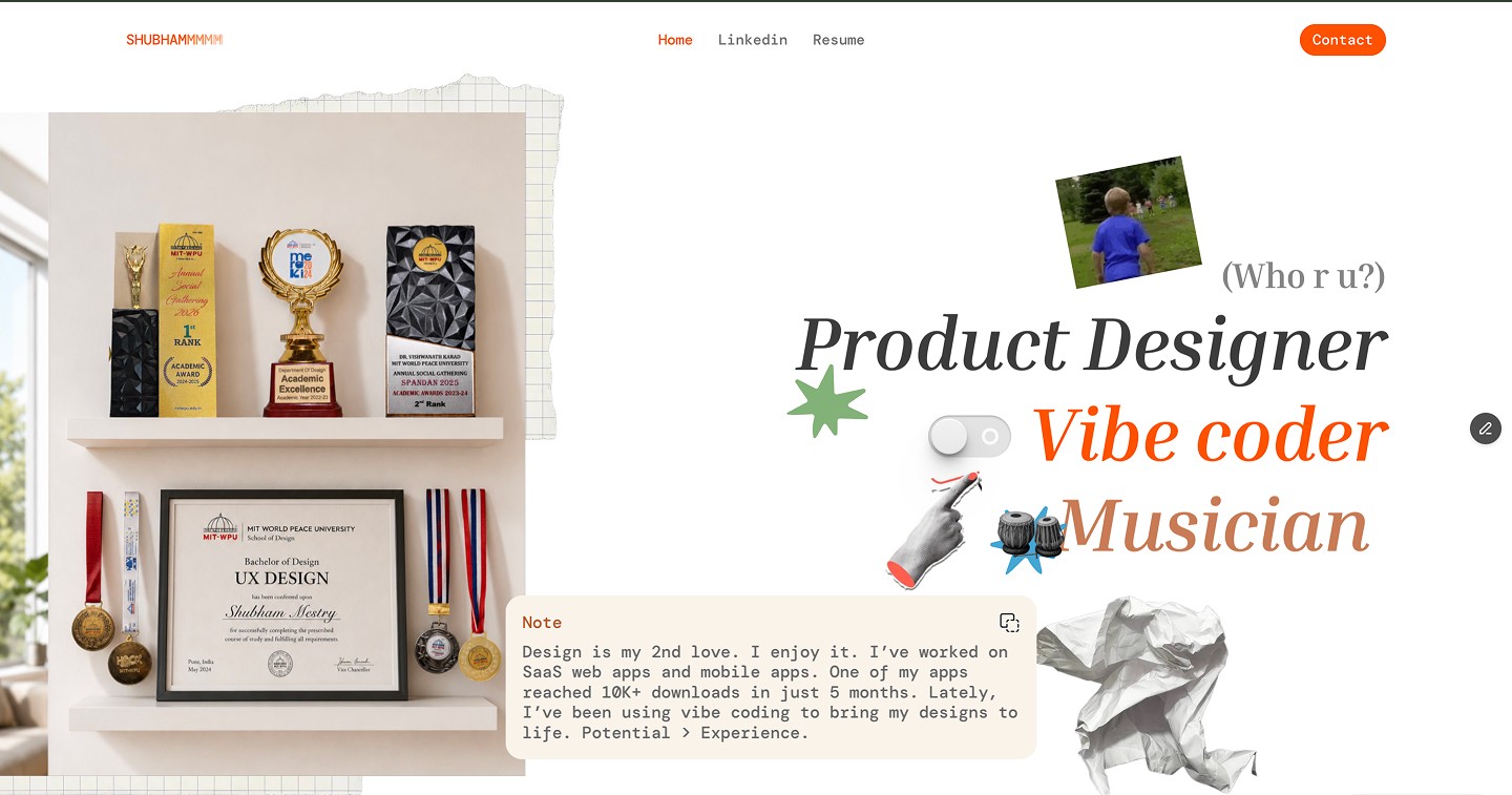 Shubham Mestry — Product Designer | B2B SaaS & B2C Apps