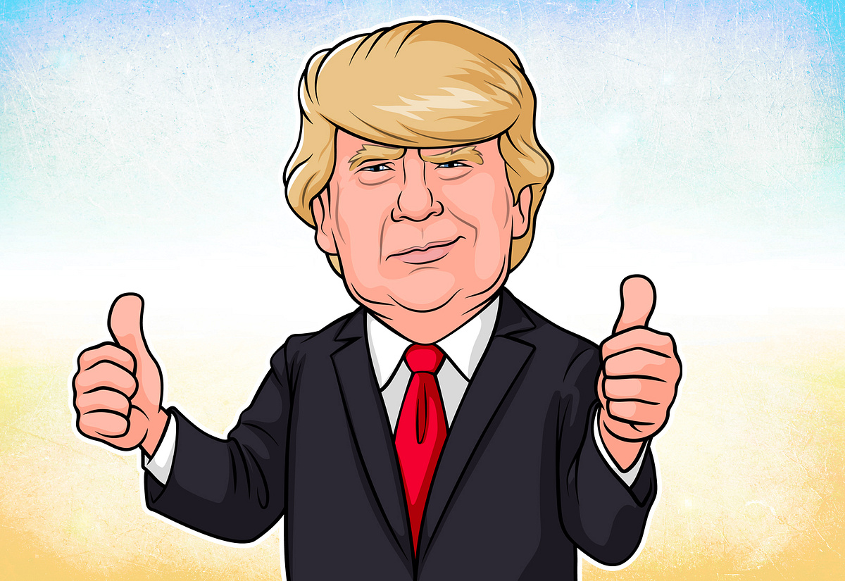 Cartoon Portrait of "Donald Trump "