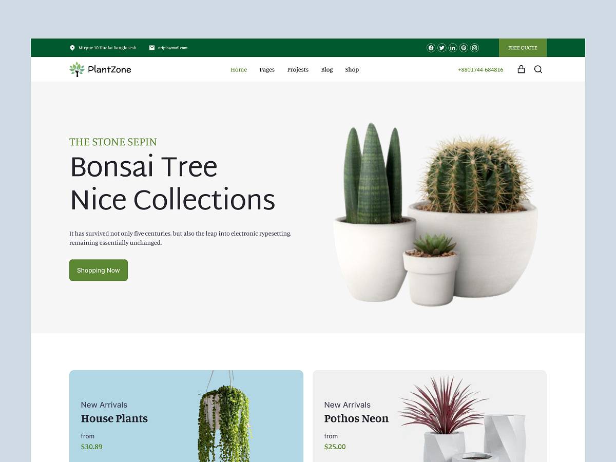 Plant Shop Landing Page Image 0