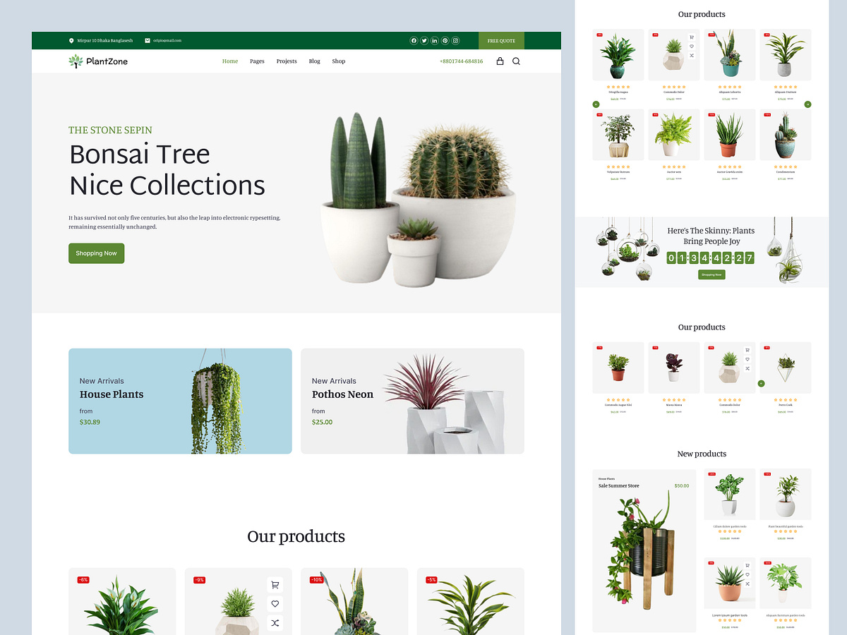 Plant Shop Landing Page Image 1