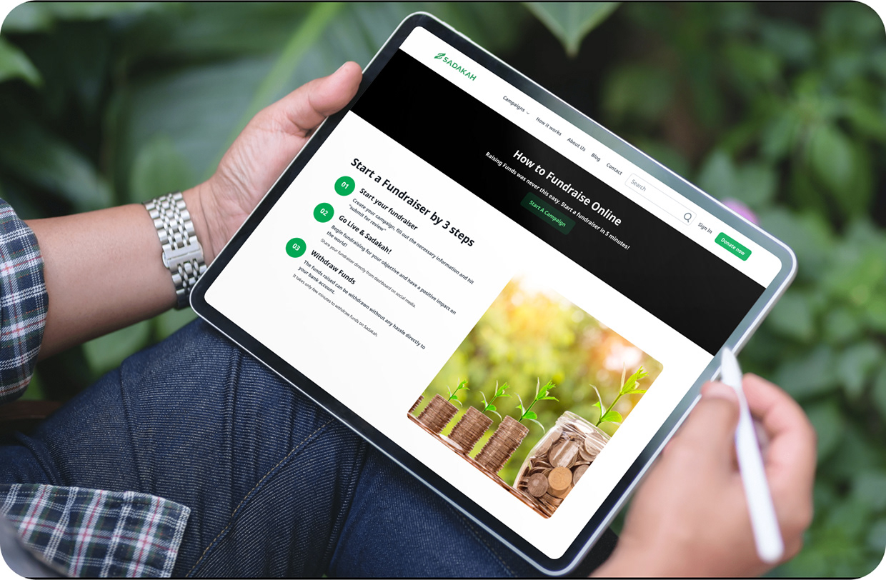 Sadakah - medical crowdfunding UX/UI design case study Image 2