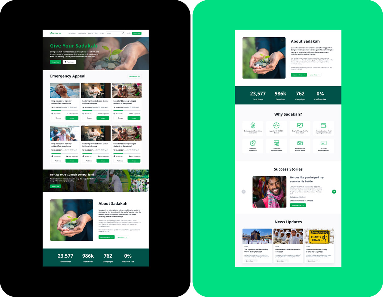 Sadakah - medical crowdfunding UX/UI design case study Image 4