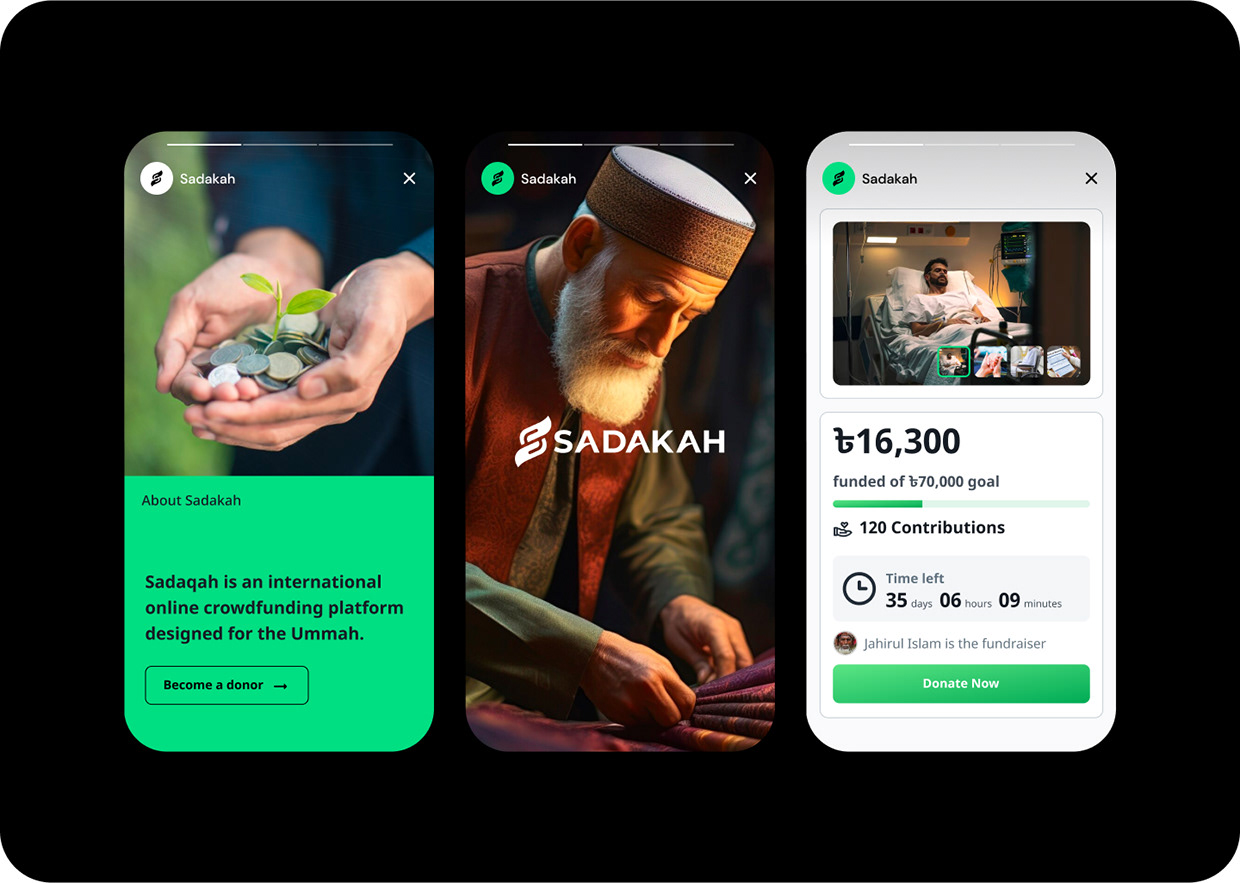 Sadakah - medical crowdfunding UX/UI design case study Image 18