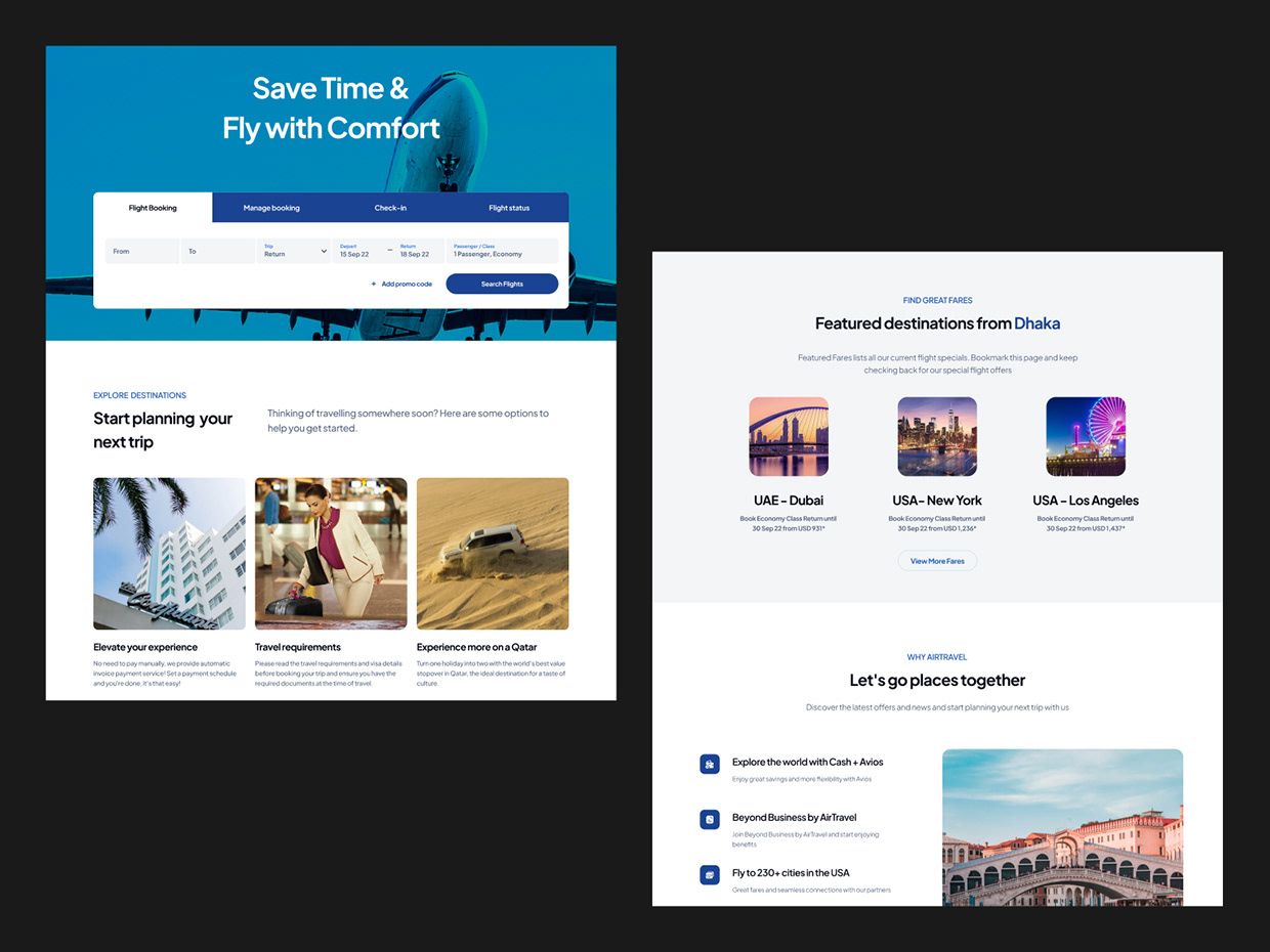 Airtravel - Website Redesign case study Image 0