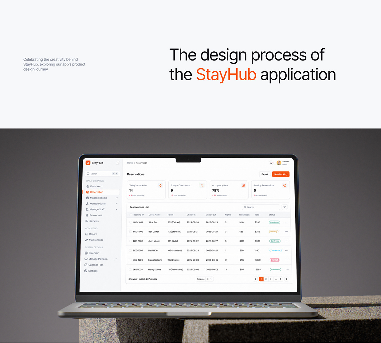 StayHub Hospitality Software UI/UX Case Study Image 11