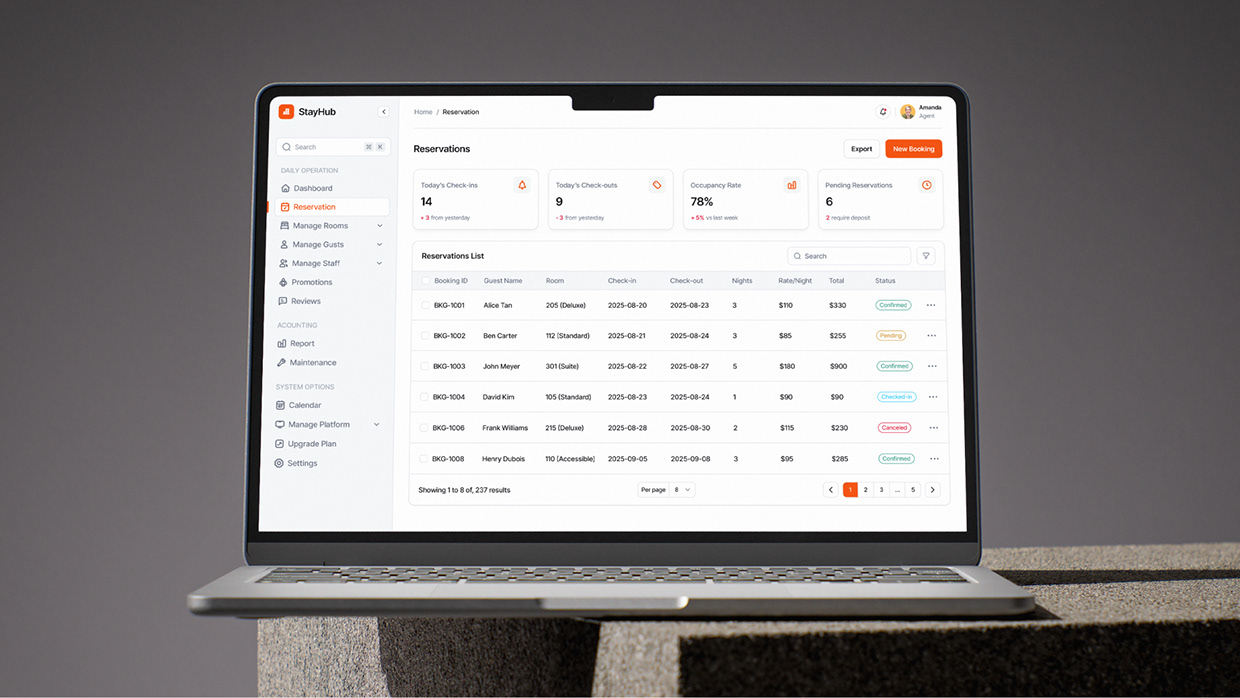 StayHub Hospitality Software UI/UX Case Study Image 16