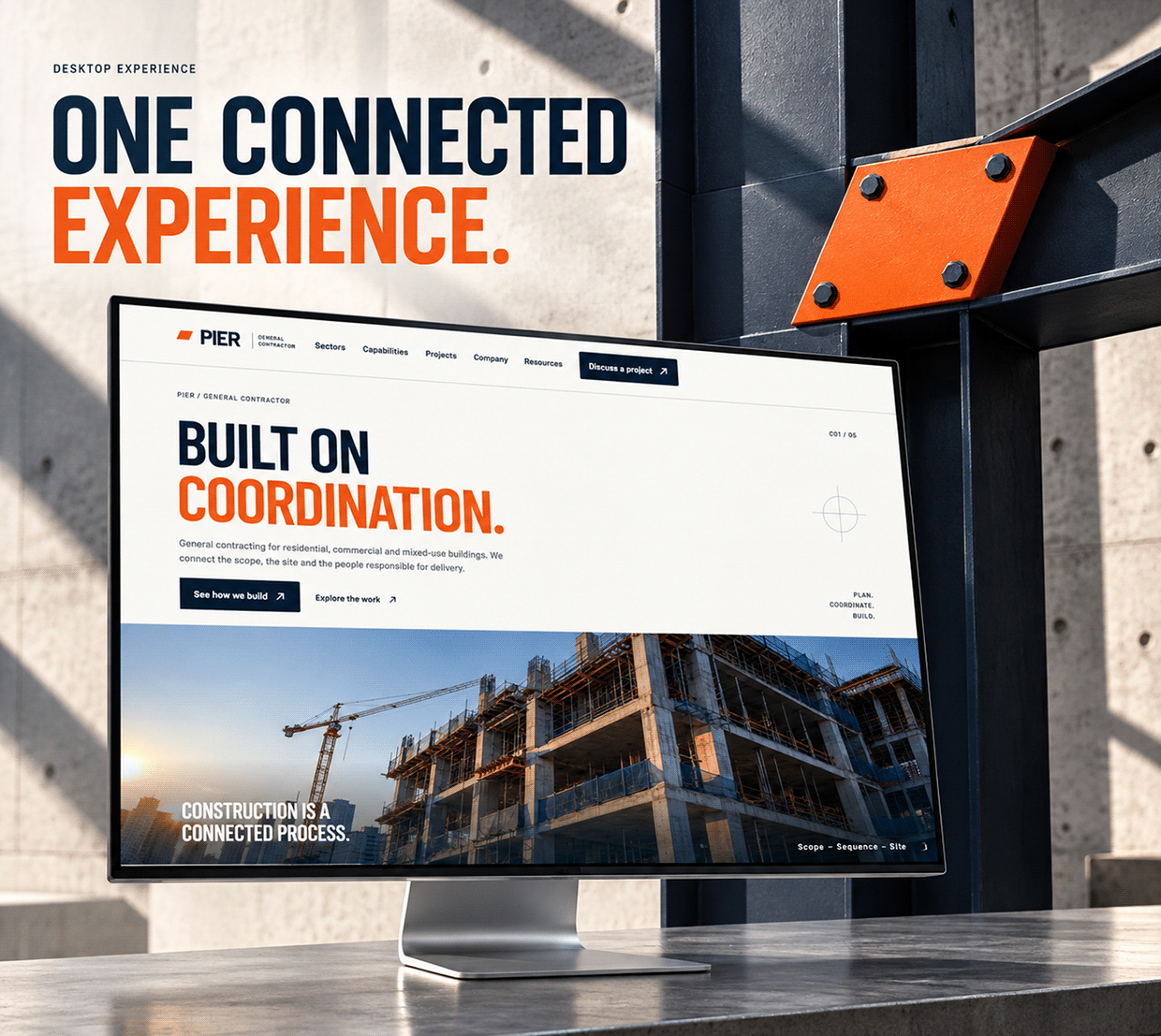 PIER — General Contractor Website | UI/UX Design Image 2