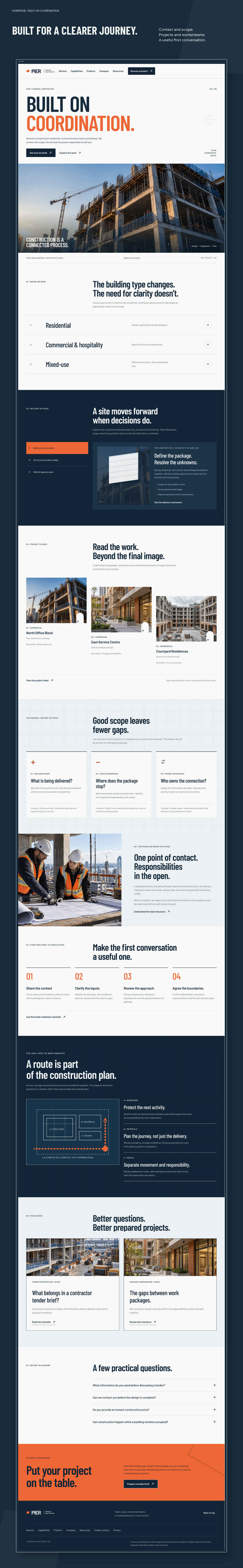 PIER — General Contractor Website | UI/UX Design Image 3