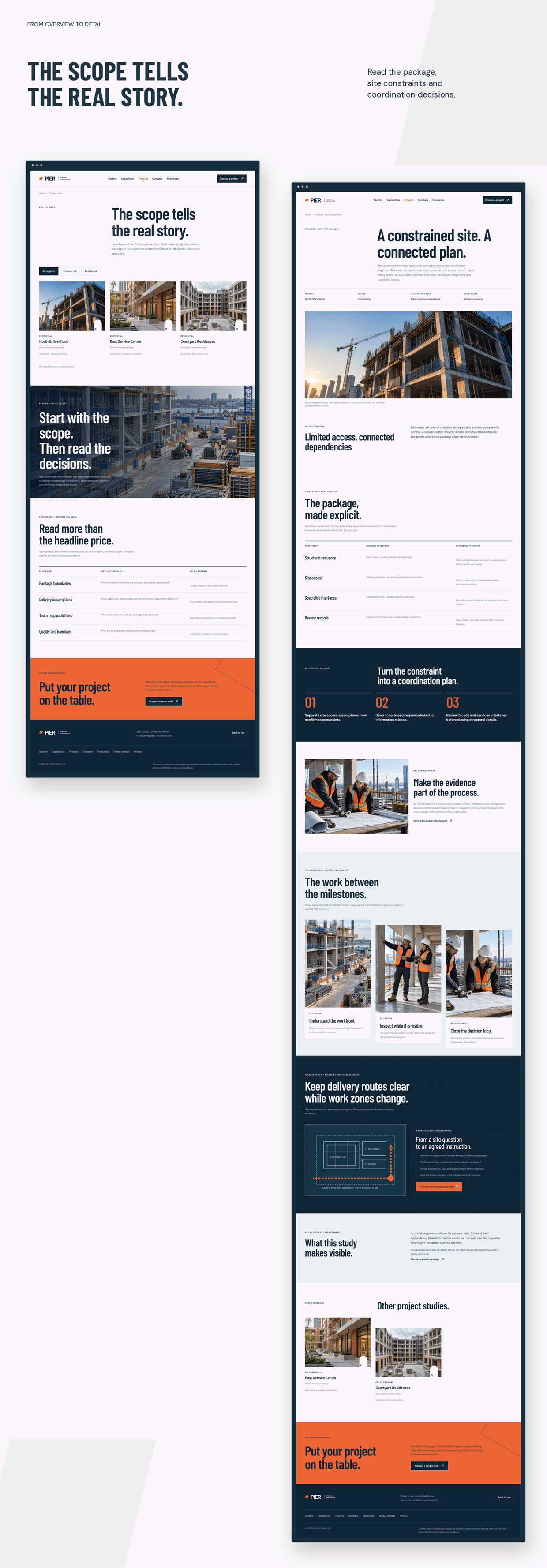PIER — General Contractor Website | UI/UX Design Image 5