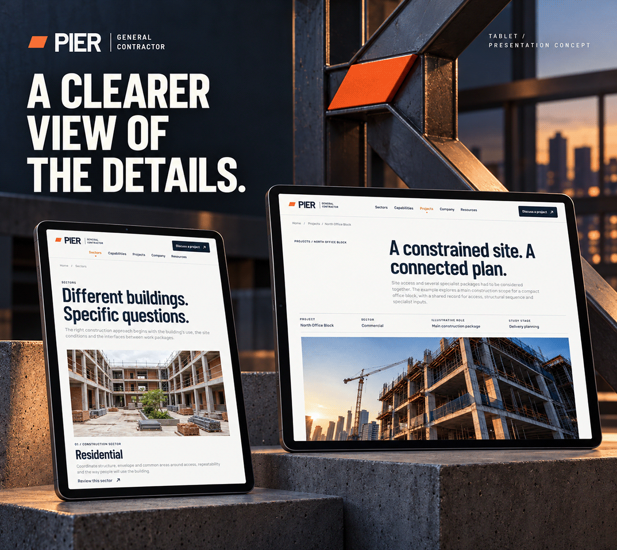 PIER — General Contractor Website | UI/UX Design Image 9