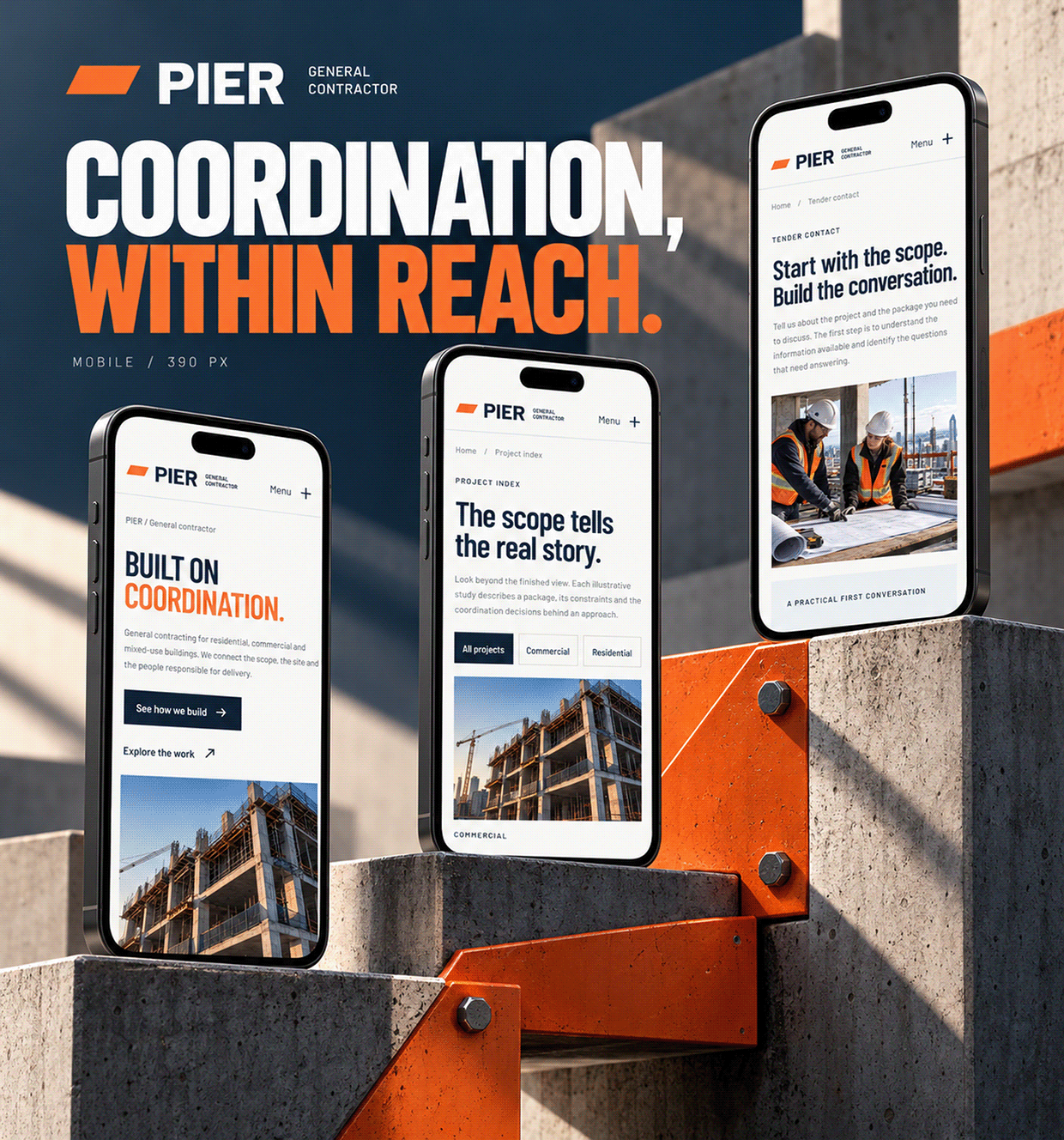 PIER — General Contractor Website | UI/UX Design Image 10