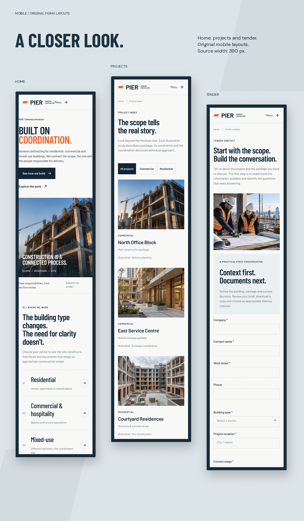 PIER — General Contractor Website | UI/UX Design Image 11