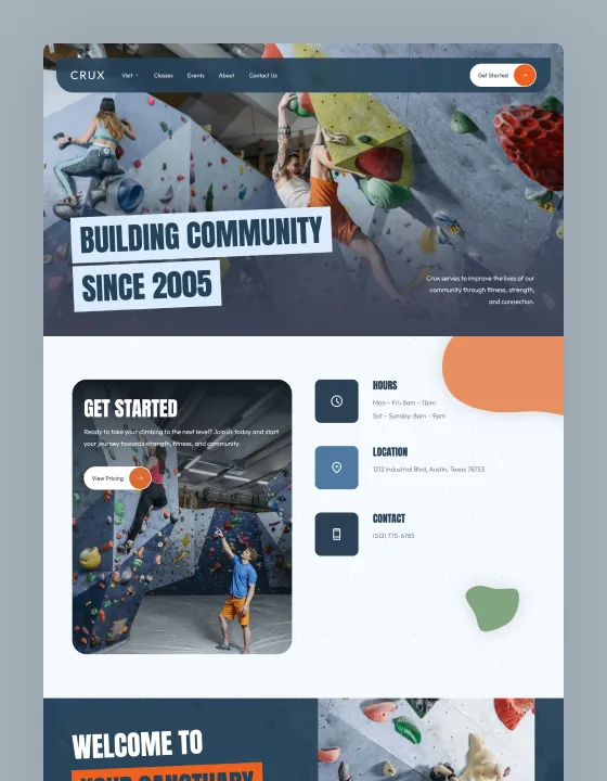 Crux Website Page Template for Webflow