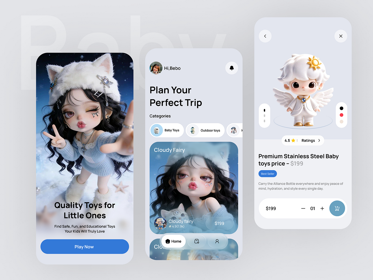 Baby Toys Shopping App Design