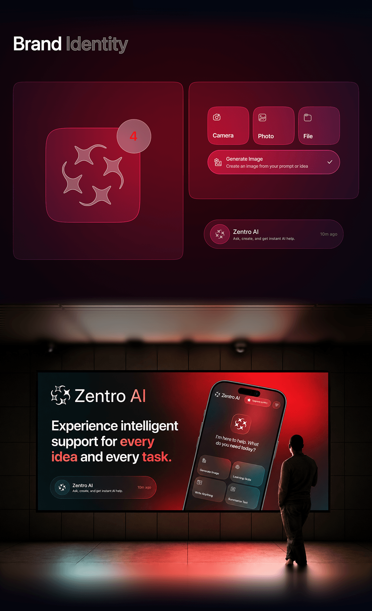 Zentro Al — AI Assistant Mobile App UI/UX Image 8