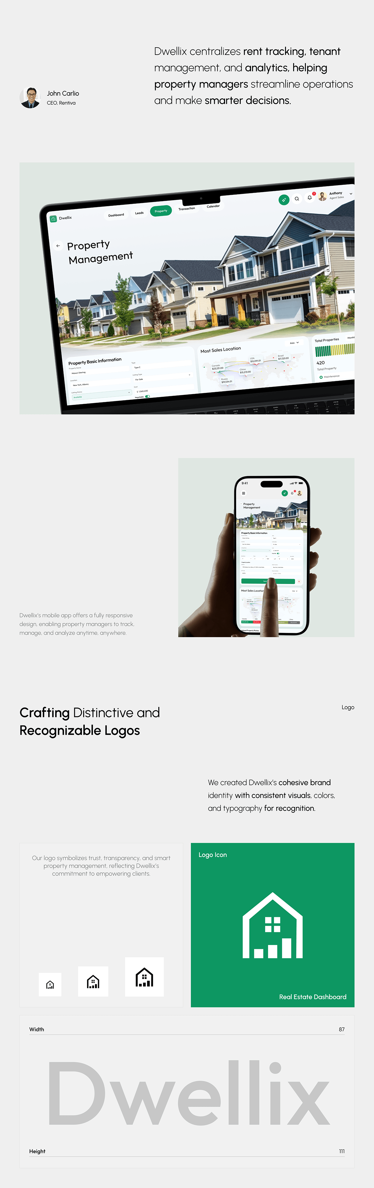Luxury Real Estate CRM Management UI/UX Design Image 0