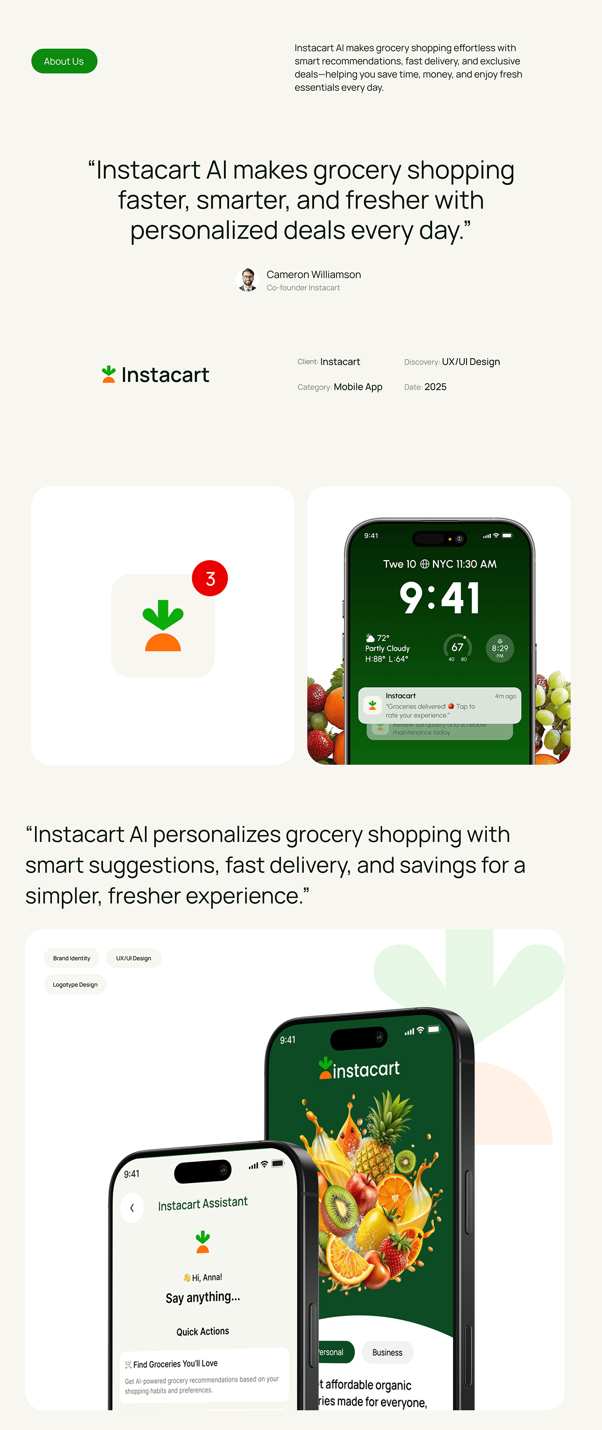 Instacart - AI E-Commerce Shopping & Delivery App UI/UX Image 1