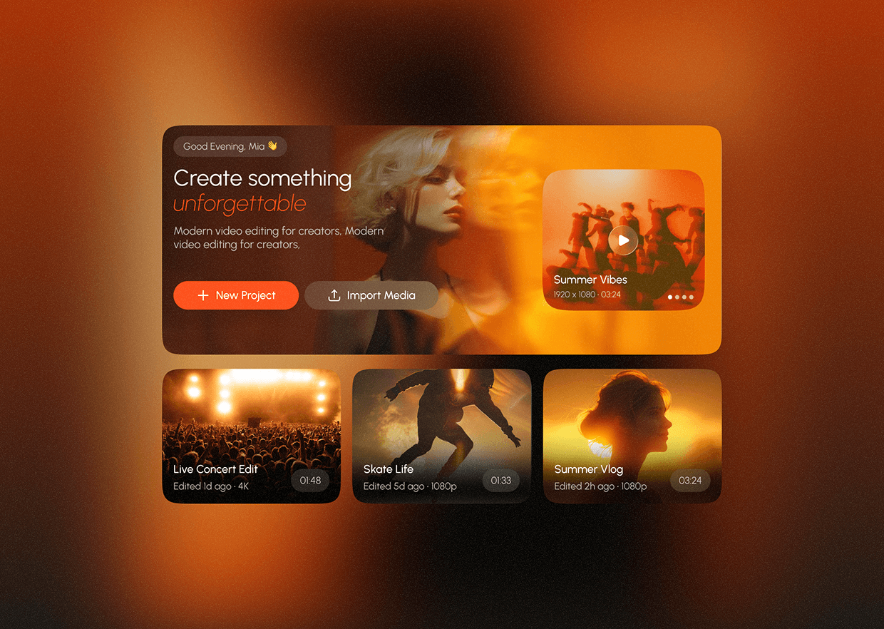 AI Video Editor APP UI UX | Mobile App | Website Design Image 0