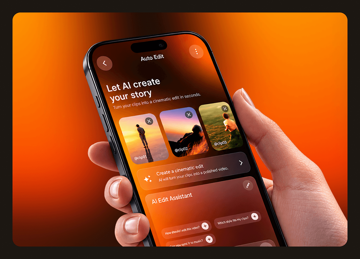 AI Video Editor APP UI UX | Mobile App | Website Design Image 14