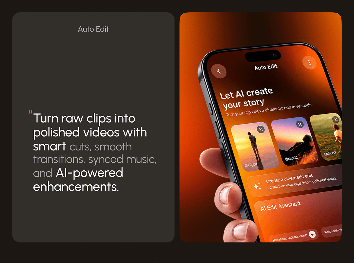 AI Video Editor APP UI UX | Mobile App | Website Design Image 15