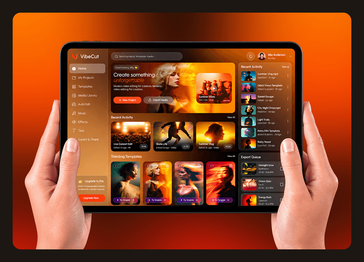 AI Video Editor APP UI UX | Mobile App | Website Design Image 16