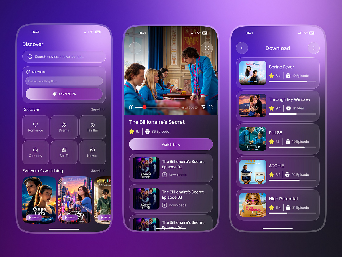 AI Video Streaming & Entertainment Mobile App Image 0