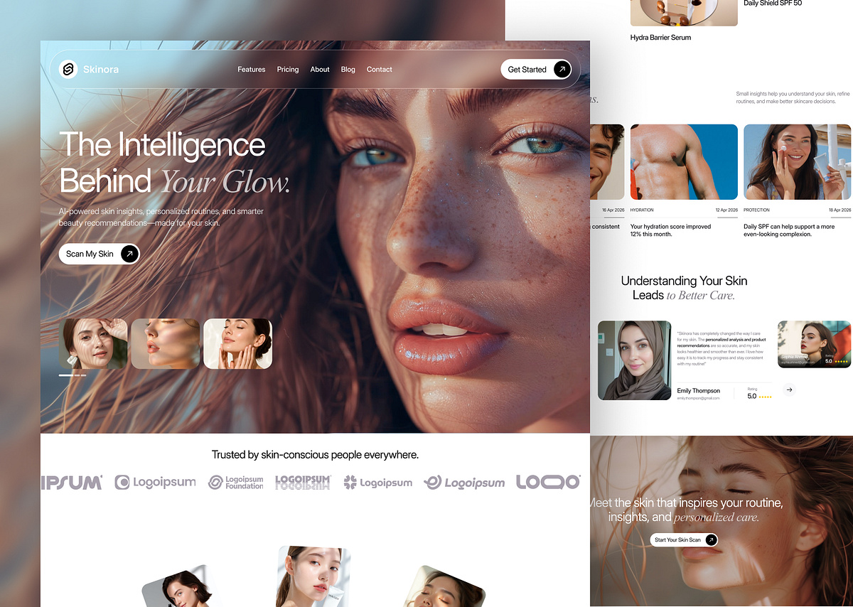 AI Skincare | Luxury Beauty Website Design Image 0