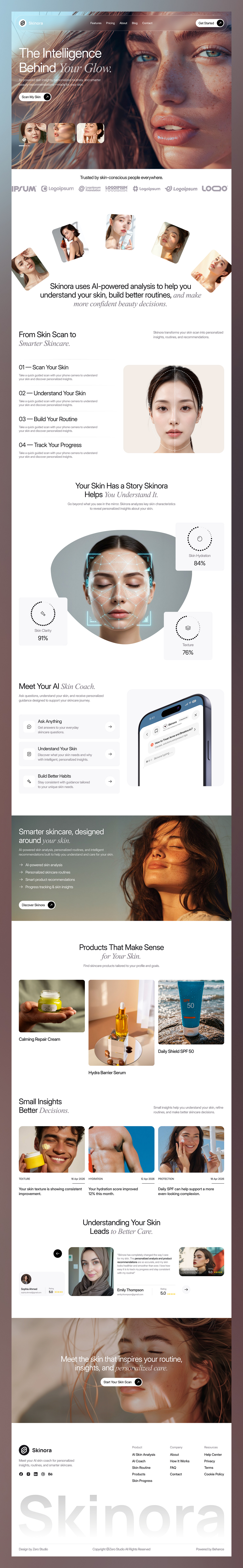 AI Skincare | Luxury Beauty Website Design Image 1