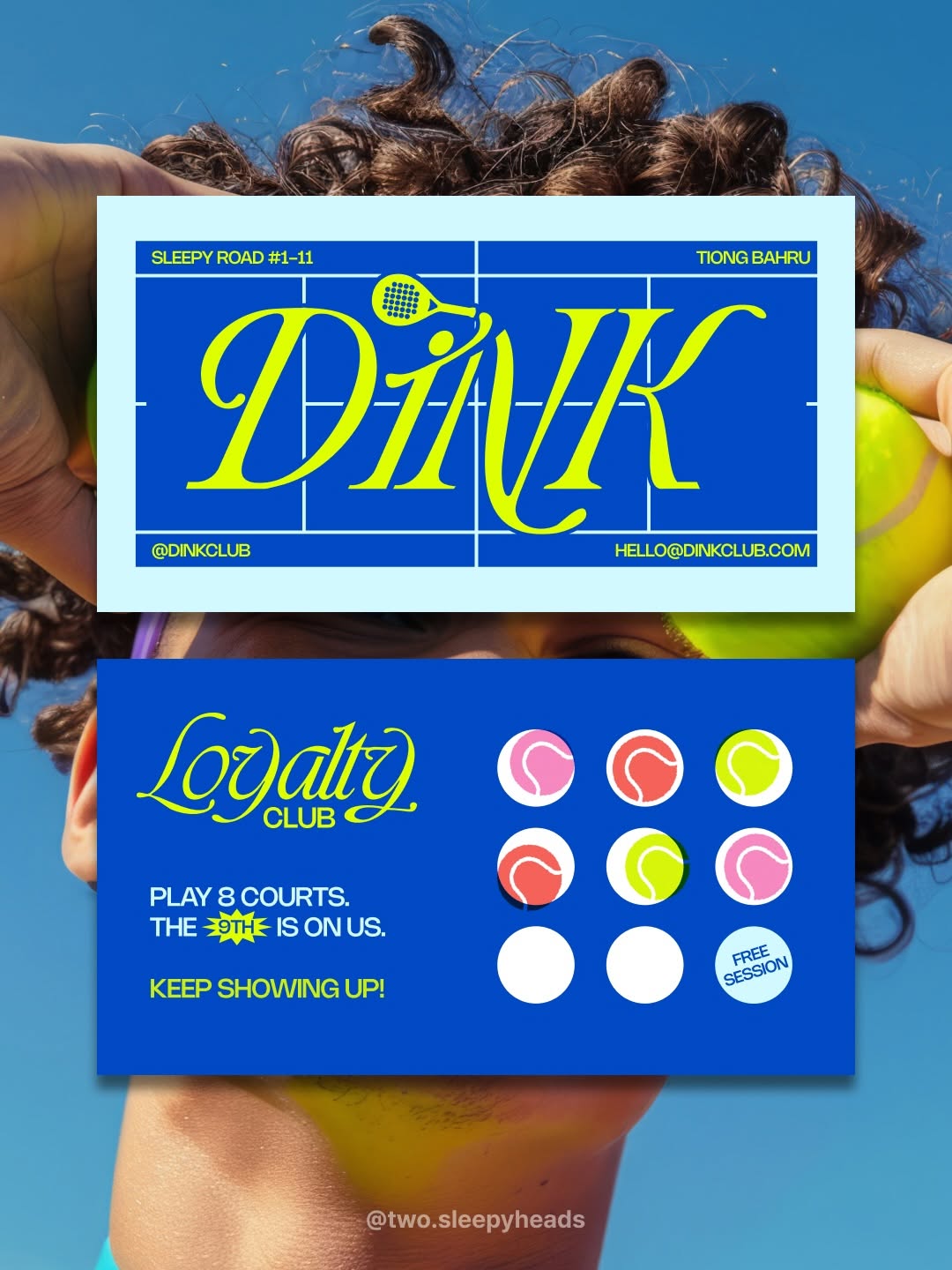 it starts with a pickle before the ball gets rolling ✨

[BRANDING] the dink club, made for the pickleball culture 🟢🟡

#twosleepyheads #pickleball #branding Image 2