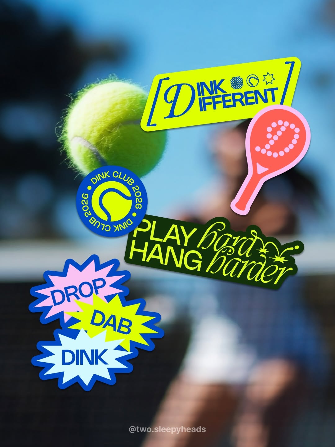 it starts with a pickle before the ball gets rolling ✨

[BRANDING] the dink club, made for the pickleball culture 🟢🟡

#twosleepyheads #pickleball #branding Image 3