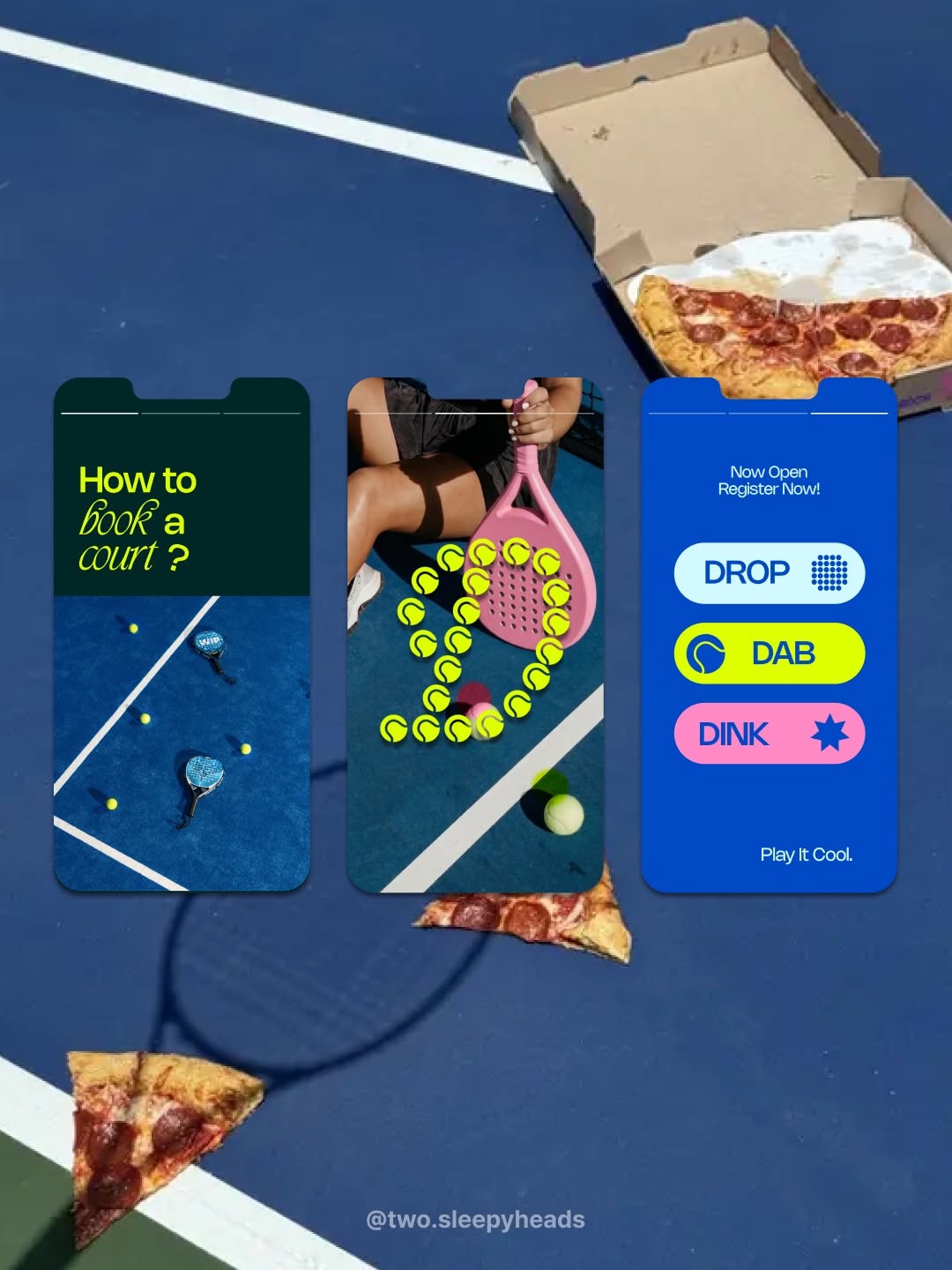 it starts with a pickle before the ball gets rolling ✨

[BRANDING] the dink club, made for the pickleball culture 🟢🟡

#twosleepyheads #pickleball #branding Image 4