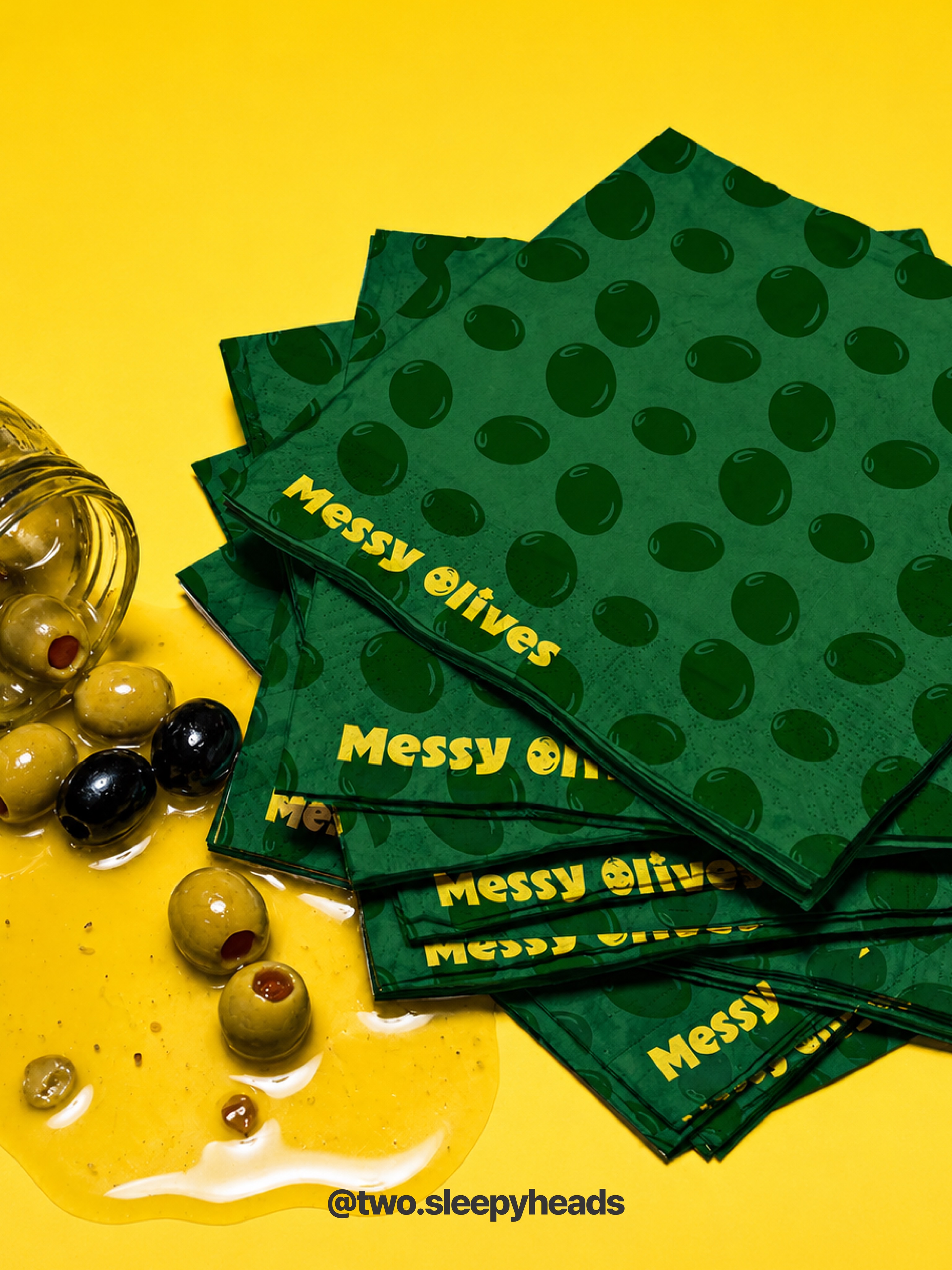 [Branding Side Quest] 
the perfect snack made from the perfect brine🫒

#twosleepyheads #branding #olives