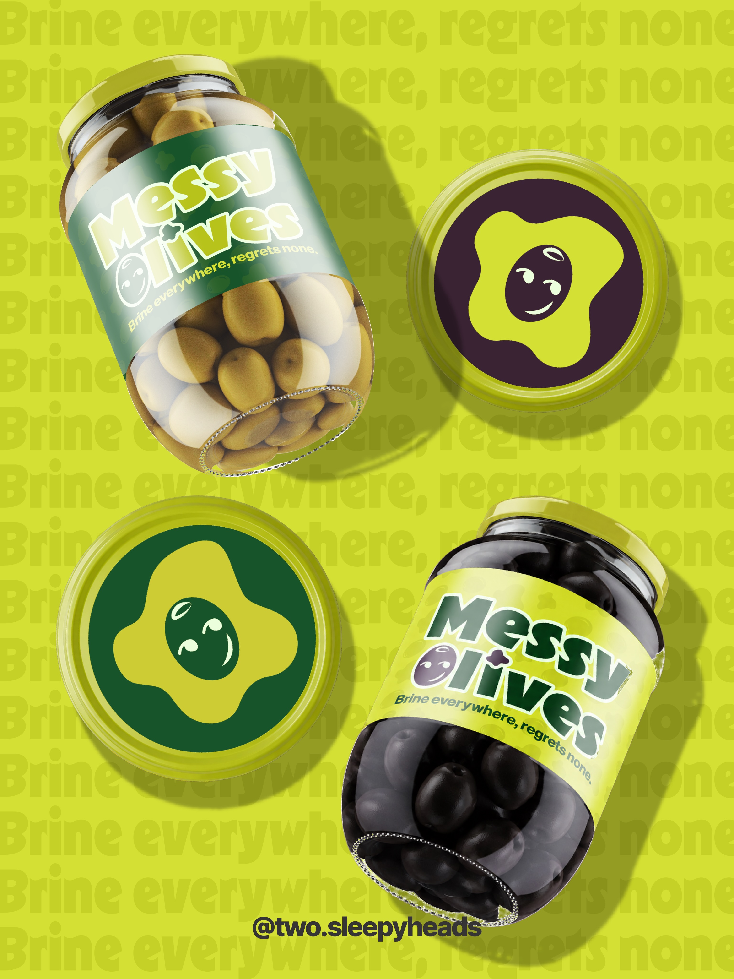 [Branding Side Quest] 
the perfect snack made from the perfect brine🫒

#twosleepyheads #branding #olives Image 3