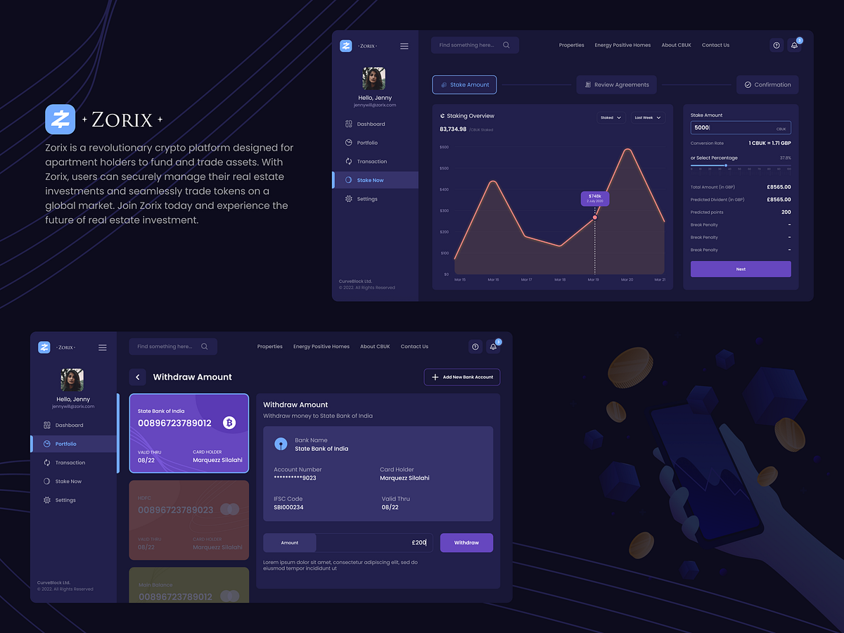 Zorix | Crypto Trading & Investing Platform | Web App Design