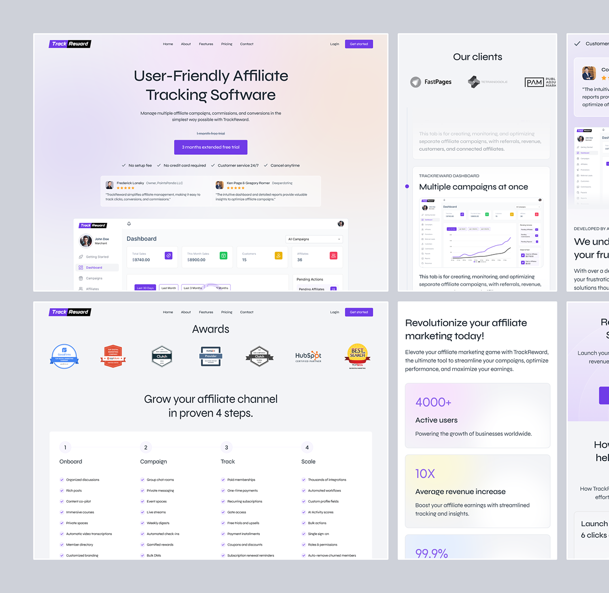 TrackReward – Affiliate Tracking Software Design Image 5