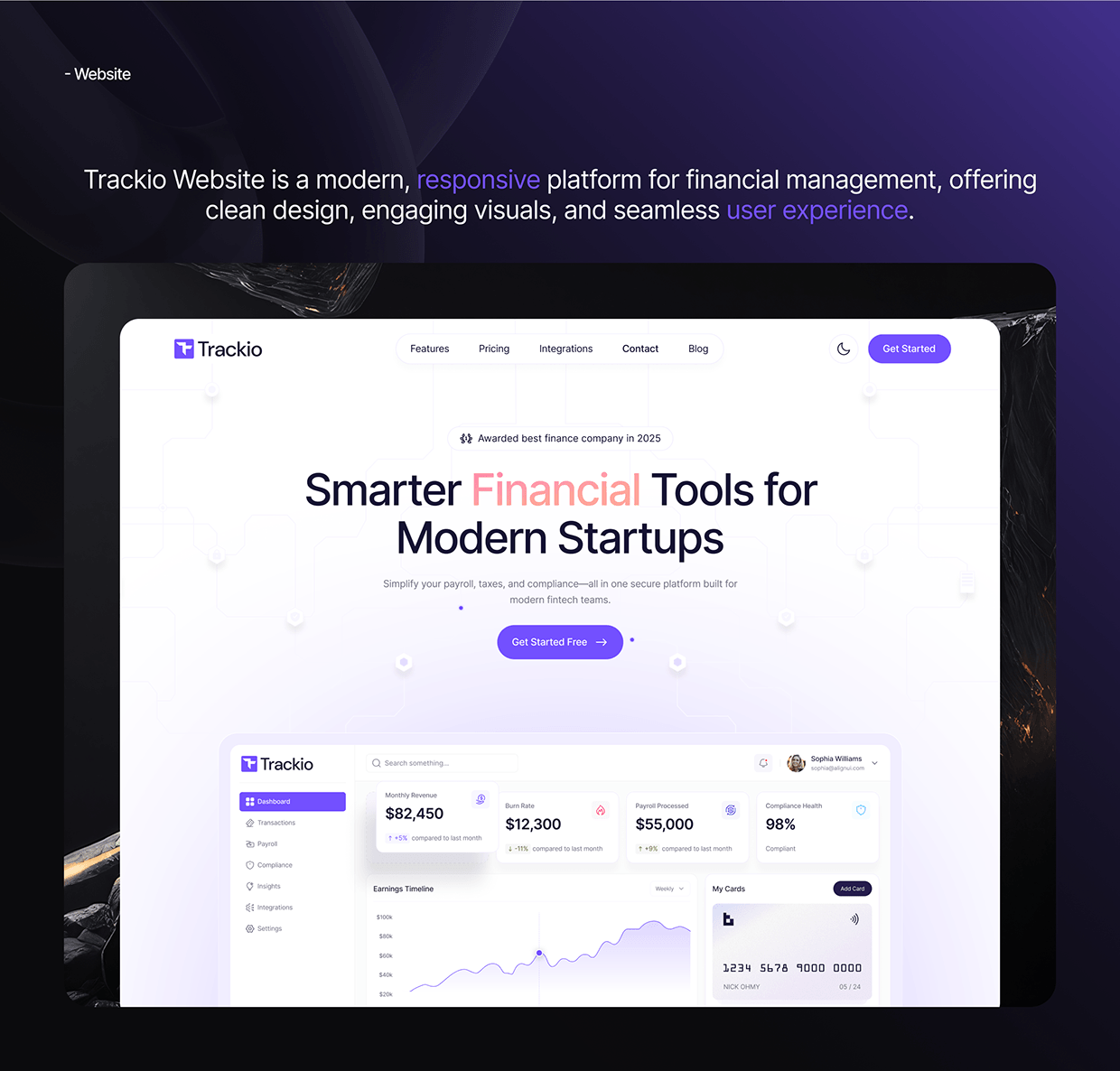 Trackio - Fintech SaaS Platform Image 4