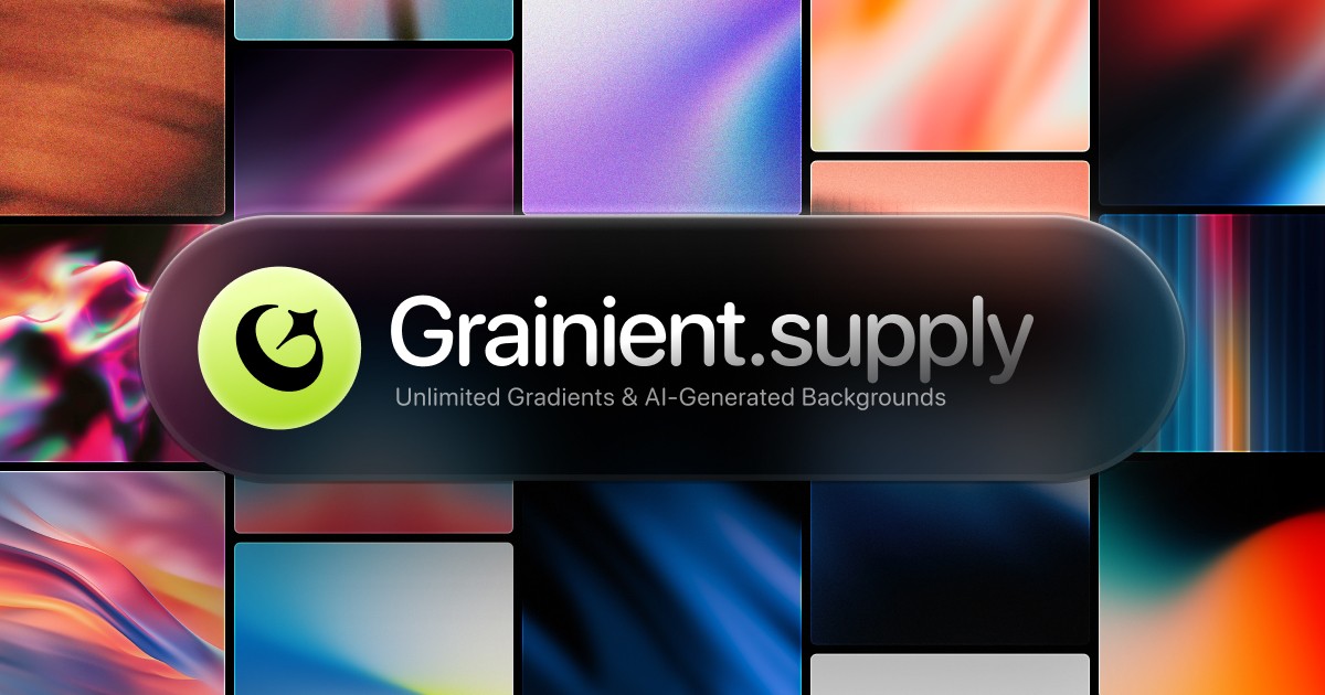 Unlimited Animated Gradients, Gradients and AI-Generated Backgrounds
