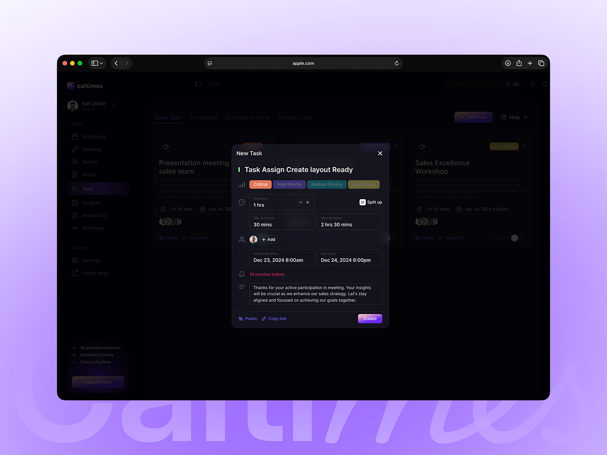Calltimes SaaS Design | Task Flow | Sleeko Image 1