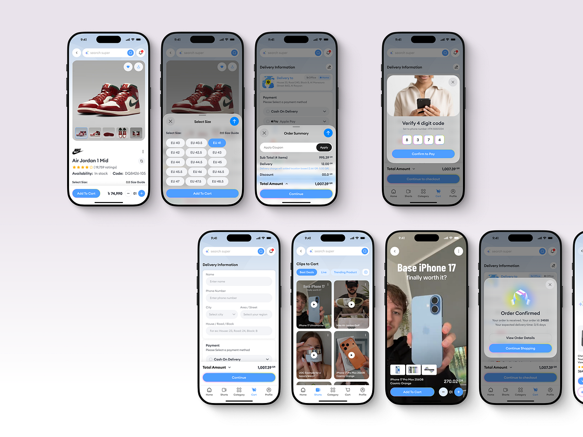 Cartsy | Add to Cart Flow – Mobile App Design | Sleeko Image 1