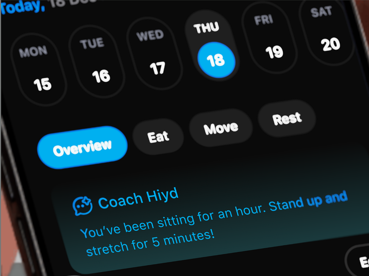 Hyid | Fitness Tracker App — Home Dashboard Image 2