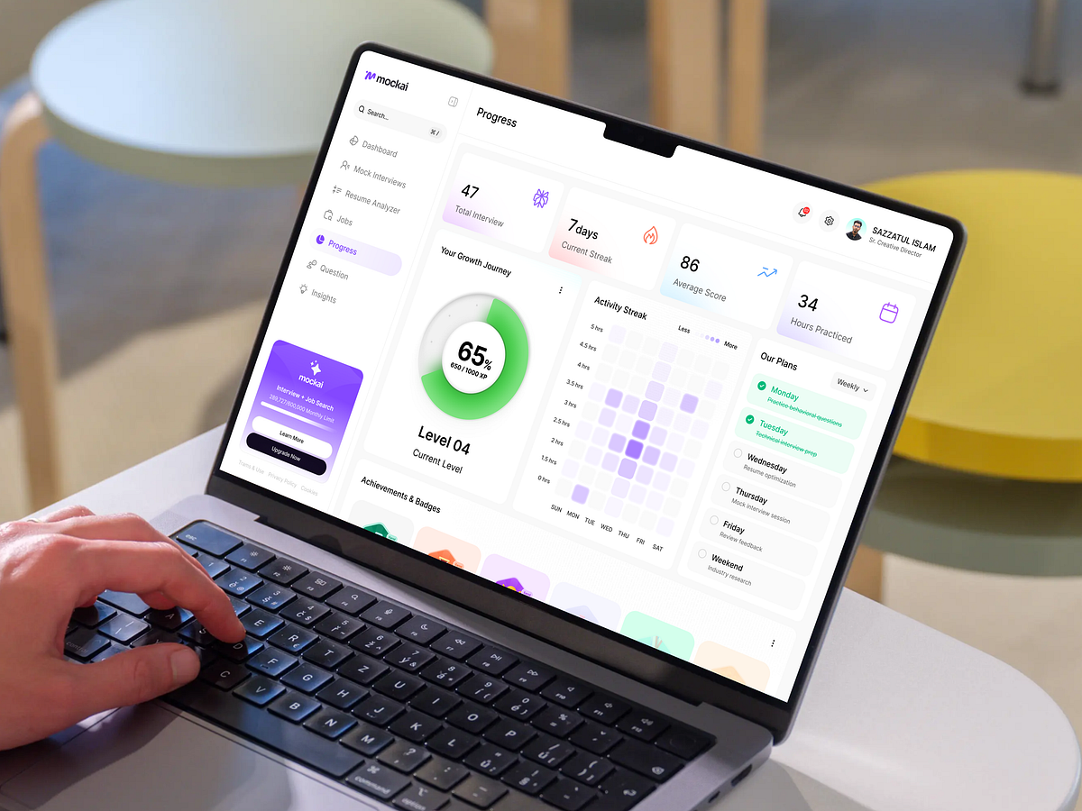 Mock AI — Career Progress Tracking SaaS Design