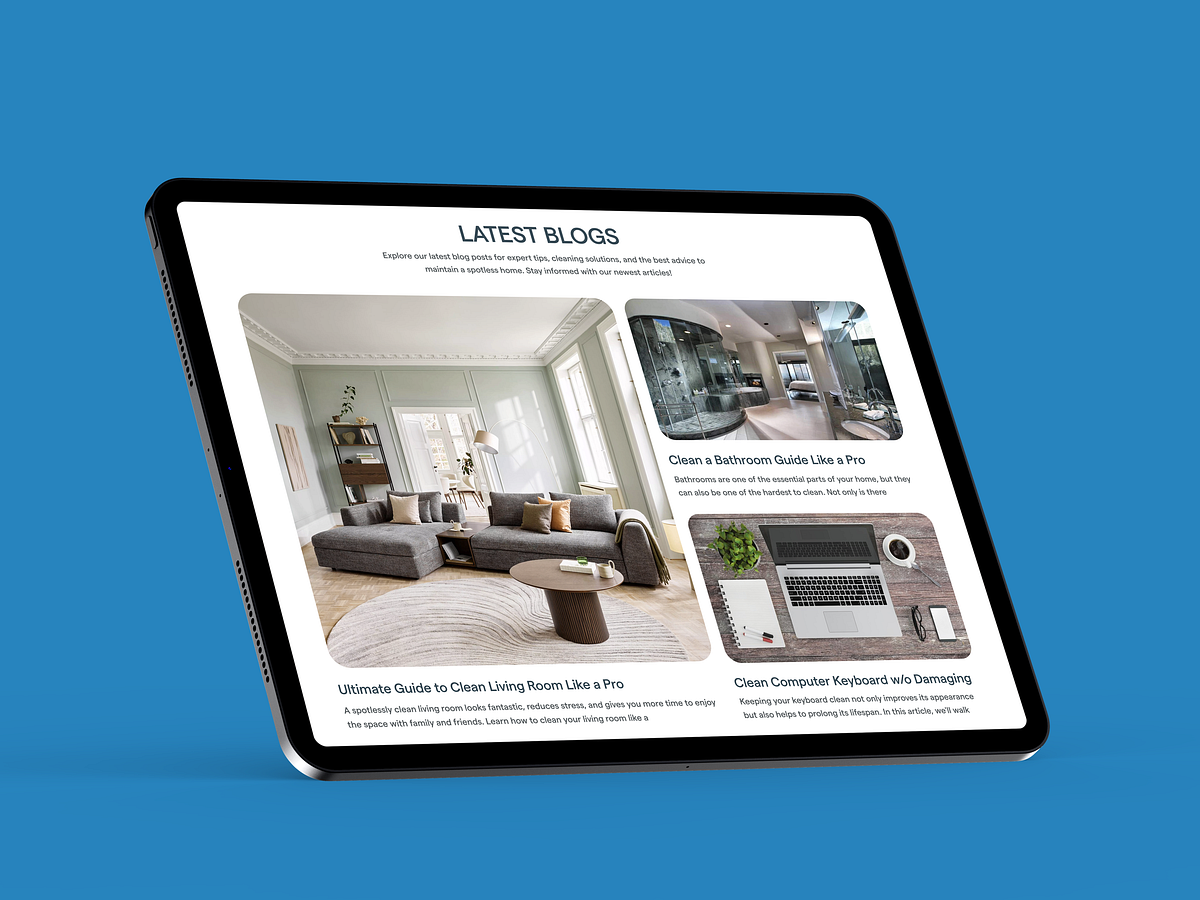 House Cleaning Services Website Design Image 2