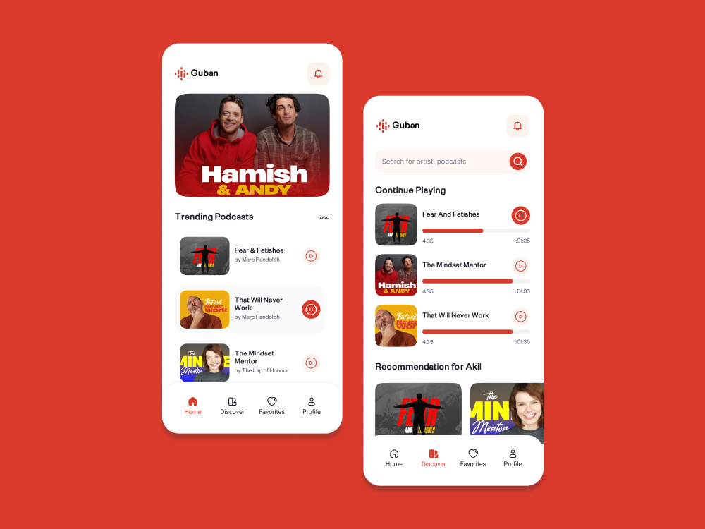Podcast App UI Design